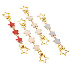 4Pcs Alloy Enamel Link Bag Extender Chains&nbsp;HJEW-TAC0105