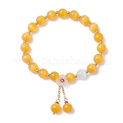 4Pcs Cat Eye Beads Stretch Bracelets for Women&nbsp;BJEW-TA00691
