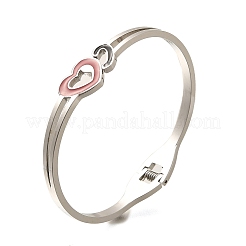 304 Stainless Steel Hinged Bangles for Women&nbsp;BJEW-F474-37P-02