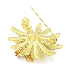 Alloy Crystal Rhinestone Flower with Bees Brooch&nbsp;JEWB-U006-12LG