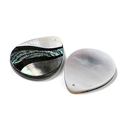 Natural Freshwater Shell & Black Lip Shell & Paua Shell & Natural White Shell Pendants&nbsp;BSHE-G034-05