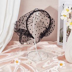 Polyester Mesh Veil Hair Bands&nbsp;OHAR-WH0021-63B