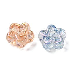 UV Plating Transparent Crackle Acrylic Beads&nbsp;OACR-G052-10B