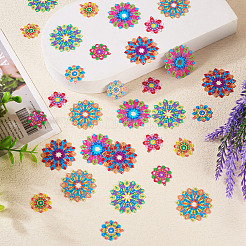 32Pcs 8 Styles Spray Painted 430 Stainless Steel Filigree Pendants&nbsp;STAS-TA0001-96