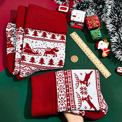 3Pcs 3 Styles Wool Yarn Knitted Hanging Christmas Stockings&nbsp;FEPA-SP0001-04A