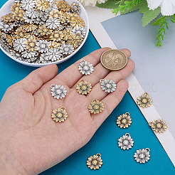 120Pcs 2 Colors Tibetan Style Alloy Pendants&nbsp;TIBEP-SC0003-45