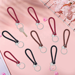 12Pcs 3 Colors PU Leather Knitting Keychains&nbsp;KEYC-CL0001-20A