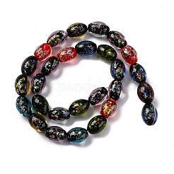 Handmade Dichroic Foil Glass Beads Strands&nbsp;DICH-U001-12J