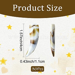 30Pcs Opaque Resin Pendants&nbsp;FIND-YW0009-01