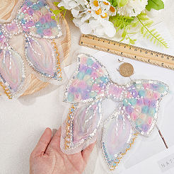 Polyester & Resin Thread Sew On Patches&nbsp;PATC-WH20007-08