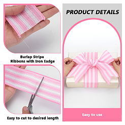 Burlap Ribbons&nbsp;SRIB-WH0011-384D