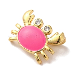 Rack Plating Brass Micro Pave Cubic Zirconia Pendants&nbsp;KK-U027-12-01G
