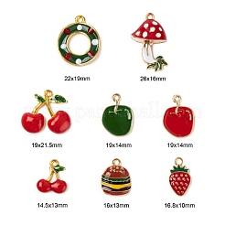 32Pcs 8 Style Alloy Enamel Pendants&nbsp;ENAM-LS0001-34
