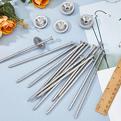 20Pcs 304 Stainless Steel Long Nail Tacks & 20Pcs Cup Washer Countersunk&nbsp;STAS-FH0002-51