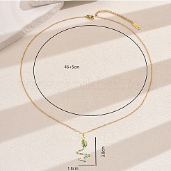Stainless Steel Pave Cubic Zirconia Snake Pendant Necklaces for Women Party Casual Jewelry&nbsp;PM4077
