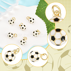 6Pcs Brass Enamel Pendants&nbsp;KK-SC0007-13
