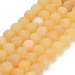 Natural Yellow Calcite Beads Strands&nbsp;GG-CBAA3AB-03-8mm