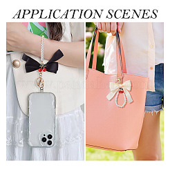 2Pcs 2 Colors Polyester & Alloy & Plastic Keychains&nbsp;KEYC-TA0001-52B
