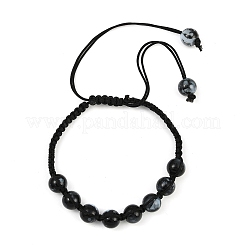 4Pcs 4 Colors Baking Paint Glass Round Beads Braided Bead Bracelets&nbsp;BJEW-JB11974