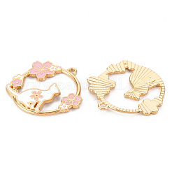 Eco-Friendly Alloy Enamel Pendants&nbsp;ENAM-T011-60-NR