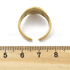 Round 304 Stainless Steel Open Cuff Rings for Women&nbsp;RJEW-M019-13G