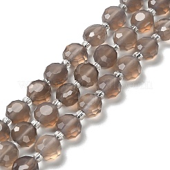 Natural Grey Agate Beads Strands&nbsp;G-B153-A01