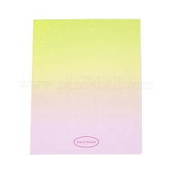 Gradient Color Cardboard Paper Jewelry Display Cards for Hair Clip Storage&nbsp;CDIS-N004-19