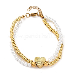 Brass Multi-strand Bracelets&nbsp;BJEW-M056-03G