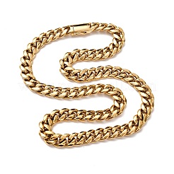 12MM 304 Stainless Steel Cuban Link Chain Necklaces for Unisex&nbsp;NJEW-K295-02C-G