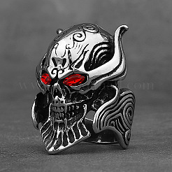 304 Stainless Steel Rhinestone Finger Rings for Men&nbsp;WG88DD3-01