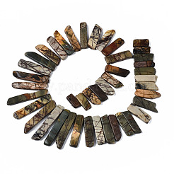 Natural Picasso Stone/Picasso Jasper Beads Strands&nbsp;G-S355-19-01