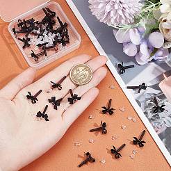 40Pcs Bowknot Alloy Stud Earring Findings&nbsp;FIND-SP0001-16EB