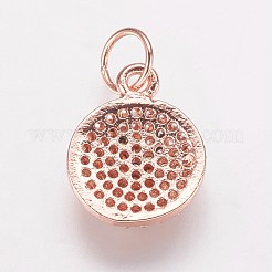 Brass Cubic Zirconia Charms&nbsp;KK-P134-25RG