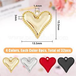 32Pcs 4 Colors Alloy Charms&nbsp;FIND-FH0008-24