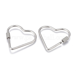 Non-Tarnish 304 Stainless Steel Screw Carabiner Lock Charms&nbsp;ZIRC-F255-059P