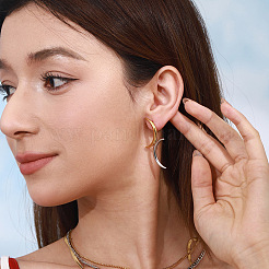 304 Stainless Steel Stud Earrings for Women&nbsp;EJEW-K310-03GP