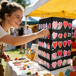 Foldable Cloth Sticker Display Stands&nbsp;ODIS-WH0025-349