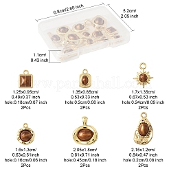 12Pcs 6 Styles Alloy Resin Pendants&nbsp;FIND-FS0004-05