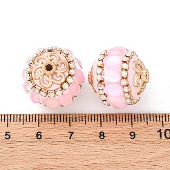 Handmade Resin Indonesia Round Beads&nbsp;IPDL-P005-20KCG-01