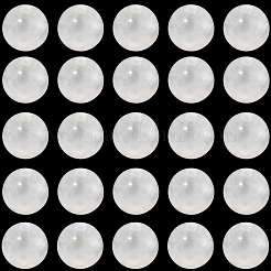 120Pcs Round Natural White Jade Beads&nbsp;G-PA0001-07B