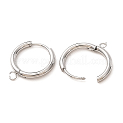 201 Stainless Steel Hoop Earring Findings&nbsp;SA-CBA9743-02P-A