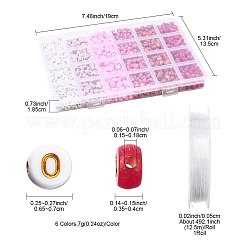 DIY Flat Round with Letter Acrylic Beads Bracelets Making Kits&nbsp;DIY-FS0008-90