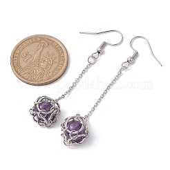 Natural Mixed Gemstone Dangle Earrings&nbsp;EJEW-JE05660-02