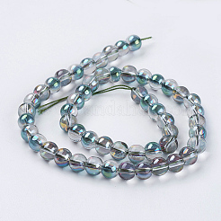 Electroplate Glass Beads Strands&nbsp;X-GLAA-K025-HR-8mm-A01