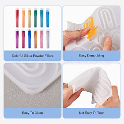 2Pcs 2 Styles Silicone Bookmark Molds&nbsp;DIY-TA0015-02