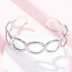 304 Stainless Steel Cuff Bangles for Women&nbsp;BJEW-D306-02P