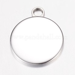 Tarnish Resistant 304 Stainless Steel Pendant Cabochon Settings&nbsp;STAS-G071-46P