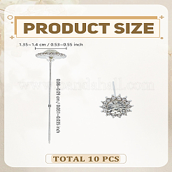 10Pcs Alloy Crystal Rhinestone Head Pins&nbsp;FIND-LP0009-12