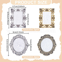 4Pcs 2 Styles 2 Colors Resin Imitation Shell Color Palette&nbsp;DIY-NB0013-56