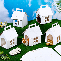 Paper Cardboard Dog Gift Storage Boxes with Handles and Window&nbsp;CON-WH0107-78B